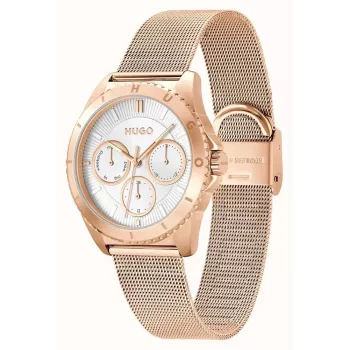 HUGO dameshorloge 1540161 36 mm RVS mesh zilver
