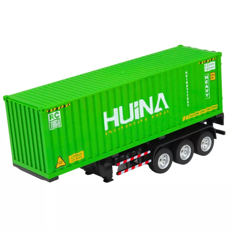 HUINA 1:18 RC afstandsbediening vrachtwagen met container, licht en geluid