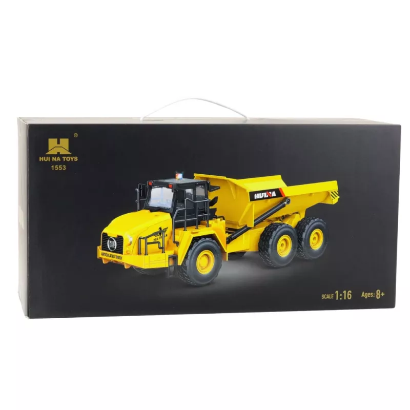 Huina afstandsbediening RC kiepwagen 1553 geel 1:16