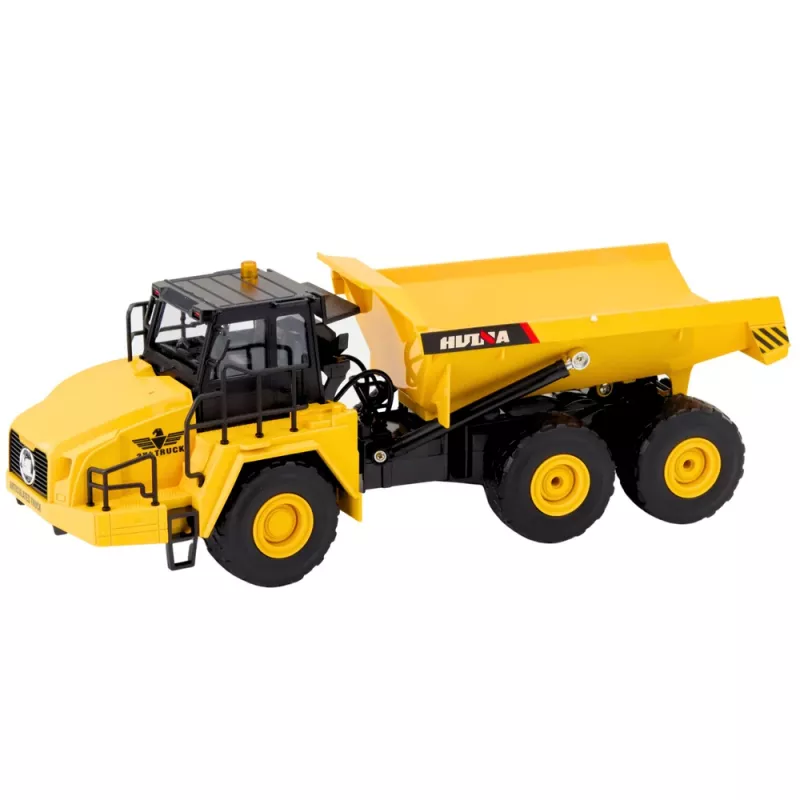 Huina afstandsbediening RC kiepwagen 1553 geel 1:16