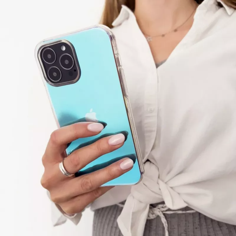 Hurtel blauwe USB-A naar USB-C kabel 1m nylon gevlochten