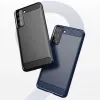 Hurtel Carbon Case flexibele hoes voor Samsung Galaxy S21 FE zwart