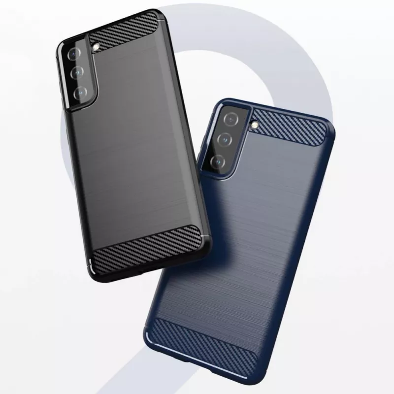 Hurtel Carbon Case flexibele hoes voor Samsung Galaxy S21 FE zwart