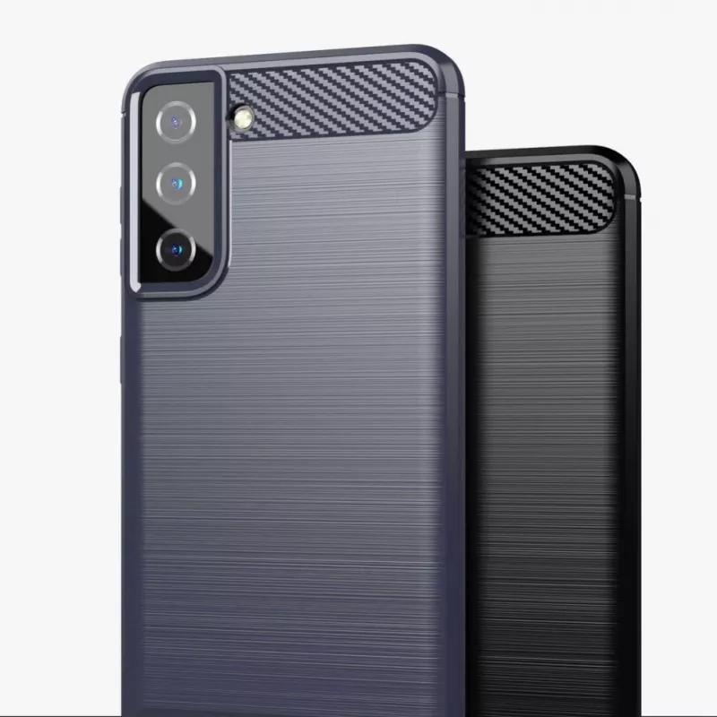 Hurtel Carbon Case flexibele hoes voor Samsung Galaxy S21 FE zwart