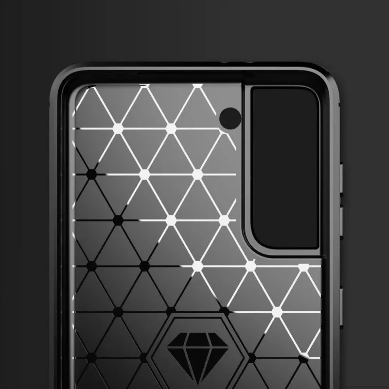 Hurtel Carbon Case flexibele hoes voor Samsung Galaxy S21 FE zwart