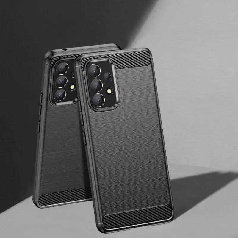 Hurtel Carbon Case Flexible Cover Sleeve voor Samsung Galaxy A53 5G Zwart