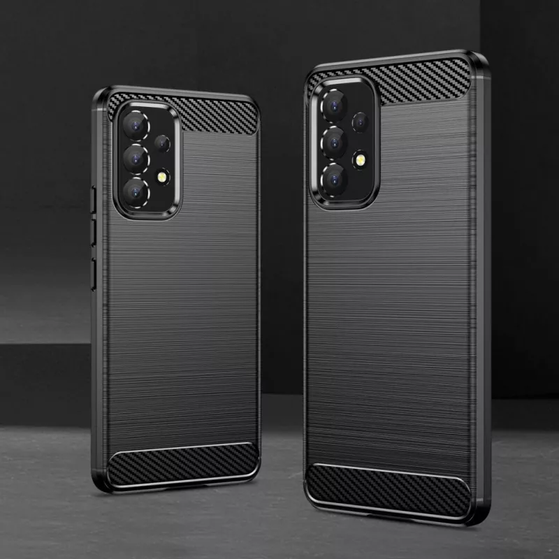 Hurtel Carbon Case Flexible Cover Sleeve voor Samsung Galaxy A53 5G Zwart