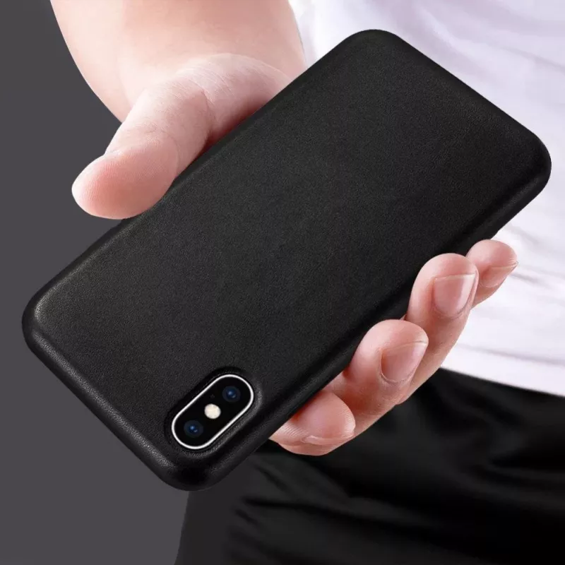 Hurtel ECO leather case cover voor Apple iPhone 12 Mini rood