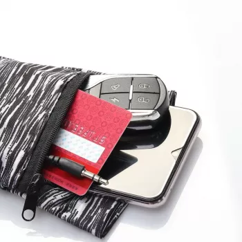Hurtel stoffen armband voor hardlopen en fitness, camo blauw