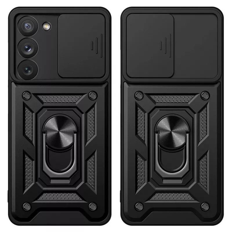 Hurtel Hybrid Armor Camshield Case voor Samsung Galaxy A14 - blauw