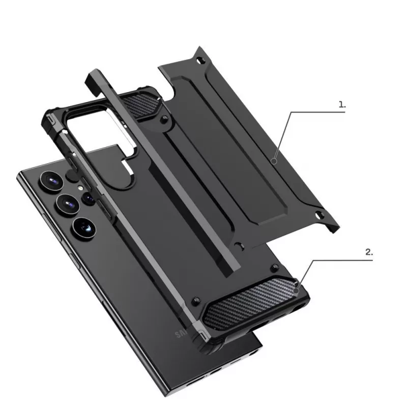 Hurtel Hybrid Armor hoesje voor Apple iPhone 15 Pro - zwart