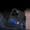 HURTEL iLike Apple iPhone 14 Leder Stand Case Cover kaartenetui met standaard zwart