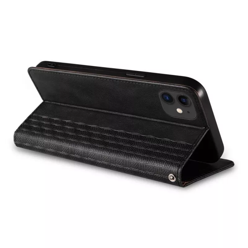 Hurtel Magnet Strap Case voor iPhone 13 Mini - Wallet Cover met Mini Lanyard hanger - zwart