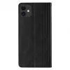 Hurtel Magnet Strap Case voor iPhone 13 Mini - Wallet Cover met Mini Lanyard hanger - zwart