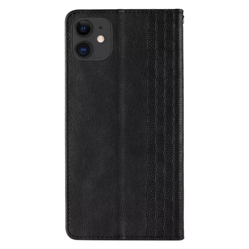 Hurtel Magnet Strap Case voor iPhone 13 Mini - Wallet Cover met Mini Lanyard hanger - zwart