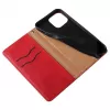 Hurtel Magnet Strap Case voor iPhone 13 Pro Max - wallet folio met afneembare lanyard en hanger - rood
