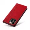 Hurtel Magnet Strap Case voor iPhone 13 Pro Max - wallet folio met afneembare lanyard en hanger - rood