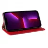 Hurtel Magnet Strap Case voor iPhone 13 Pro Max - wallet folio met afneembare lanyard en hanger - rood