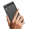 Hurtel siliconen carbon case voor Nokia C12 / C12 Pro / C12 Plus - zwart