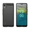 Hurtel siliconen carbon case voor Nokia C12 / C12 Pro / C12 Plus - zwart