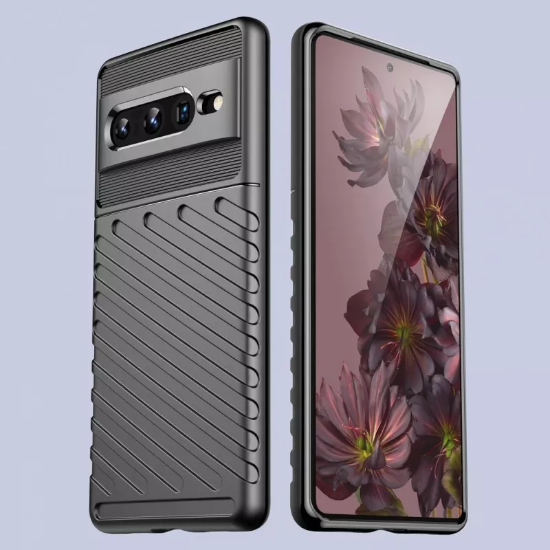 Hurtel Thunder Case Flexible Armored Cover voor Google Pixel 7 Pro Zwart
