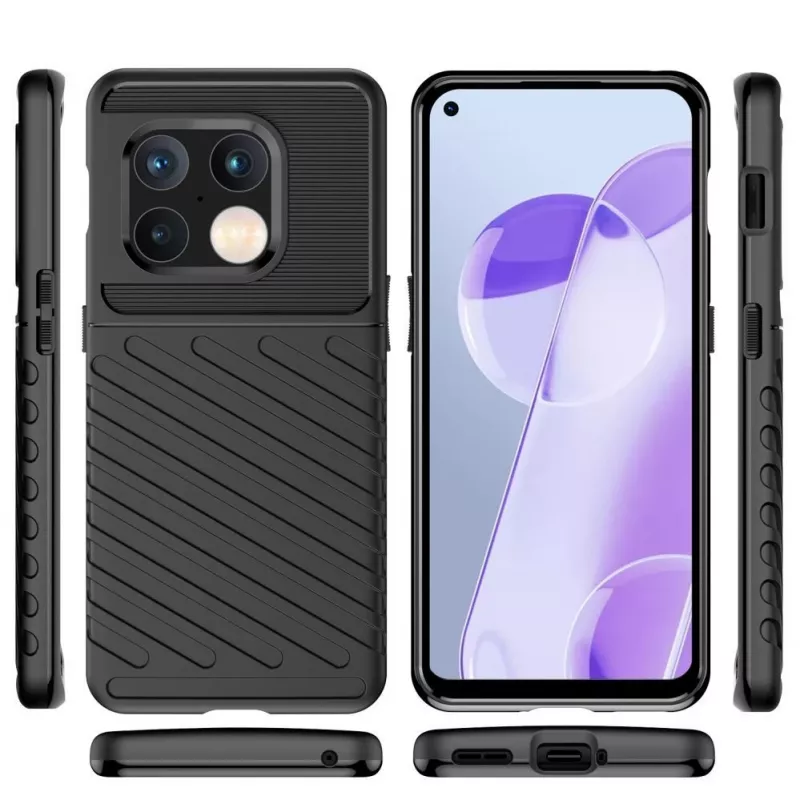 Hurtel Thunder Case flexibele gepantserde cover voor OnePlus 10 Pro zwart