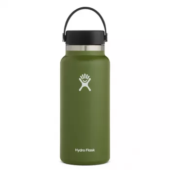 Hydro Flask 946ml Wide Mouth Flex Cap 32OZ olijf