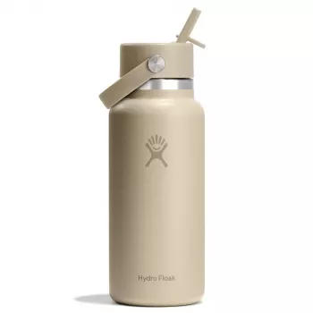 Hydro Flask Wide Mouth 32 oz Flex Straw Cap vacuüm geïsoleerde RVS waterfles - Oat