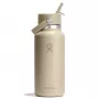 Hydro Flask Wide Mouth 32 oz Flex Straw Cap vacuüm geïsoleerde RVS waterfles - Oat