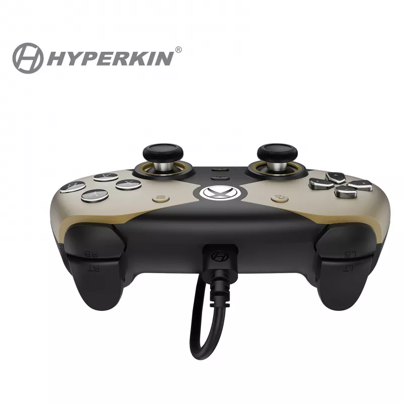 Hyperkin The Competitor Bedrade controller voor Xbox Series X|S, Xbox One en pc, goud