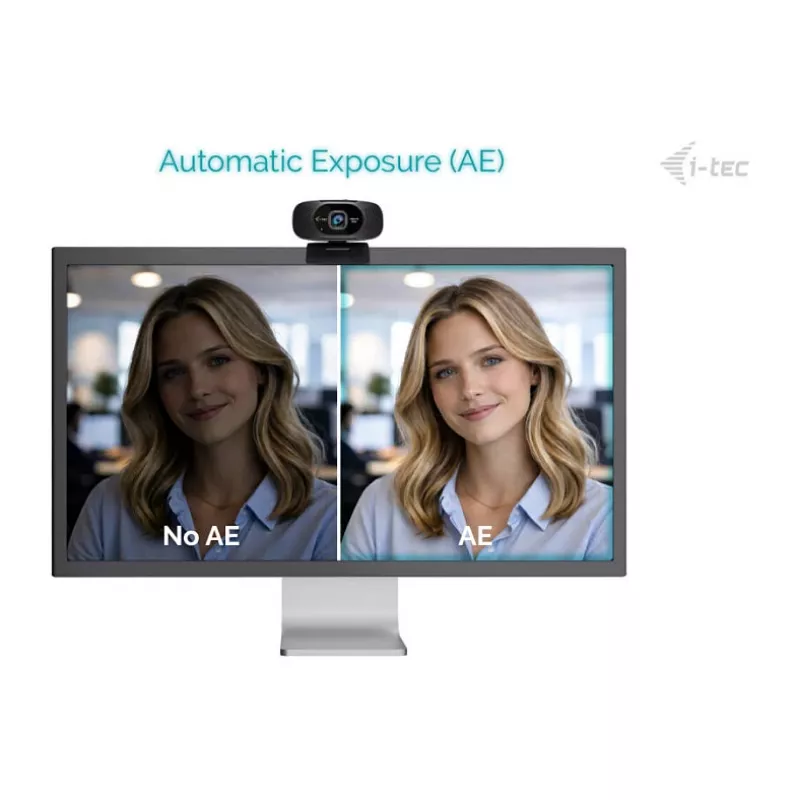 I-TEC Solomon 200 Full HD 1080p zakelijke webcam met dubbele microfoons en privacyschuif