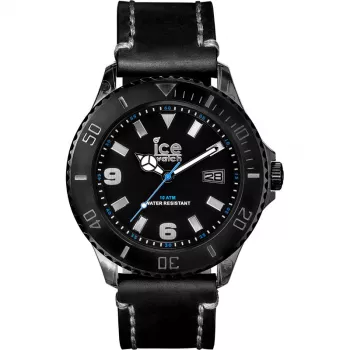 ICE MAN VT.BK.B.L.13 (44mm) quartz polshorloge analoog zwart siliconenband