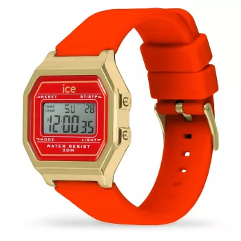 ICE Sunset unisex quartz horloge 32mm gradient roze/oranje/geel wijzerplaat neon roze siliconen band 100m waterdicht