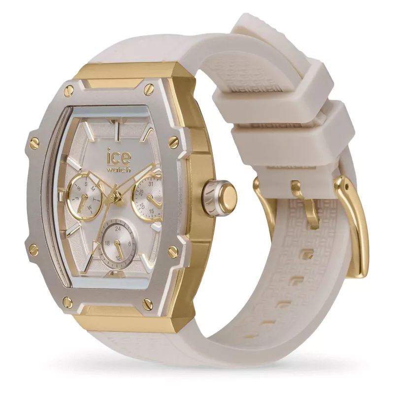ICE dameshorloge 22869 (35mm) - roze siliconen, quartz analoog, 10 ATM