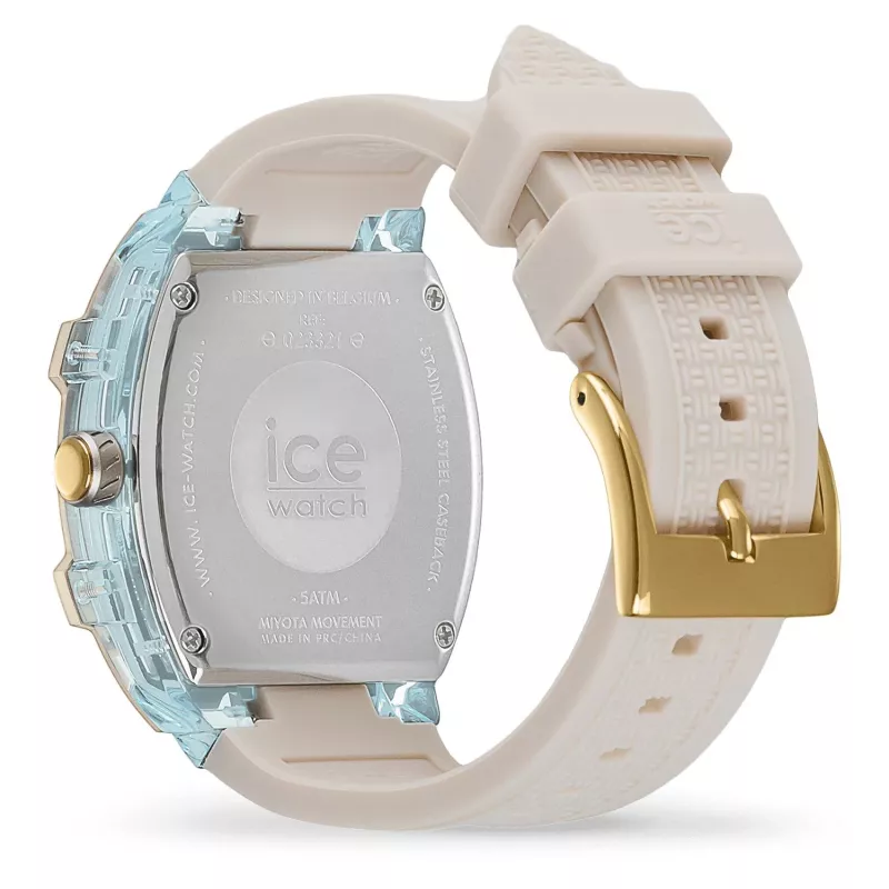 ICE dameshorloge 23321 roze 36mm quartz analoog siliconenband 10 ATM