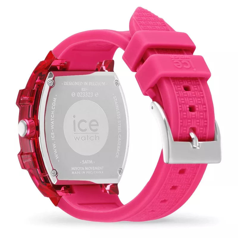 ICE dameshorloge 23323 36mm roze siliconen quartz
