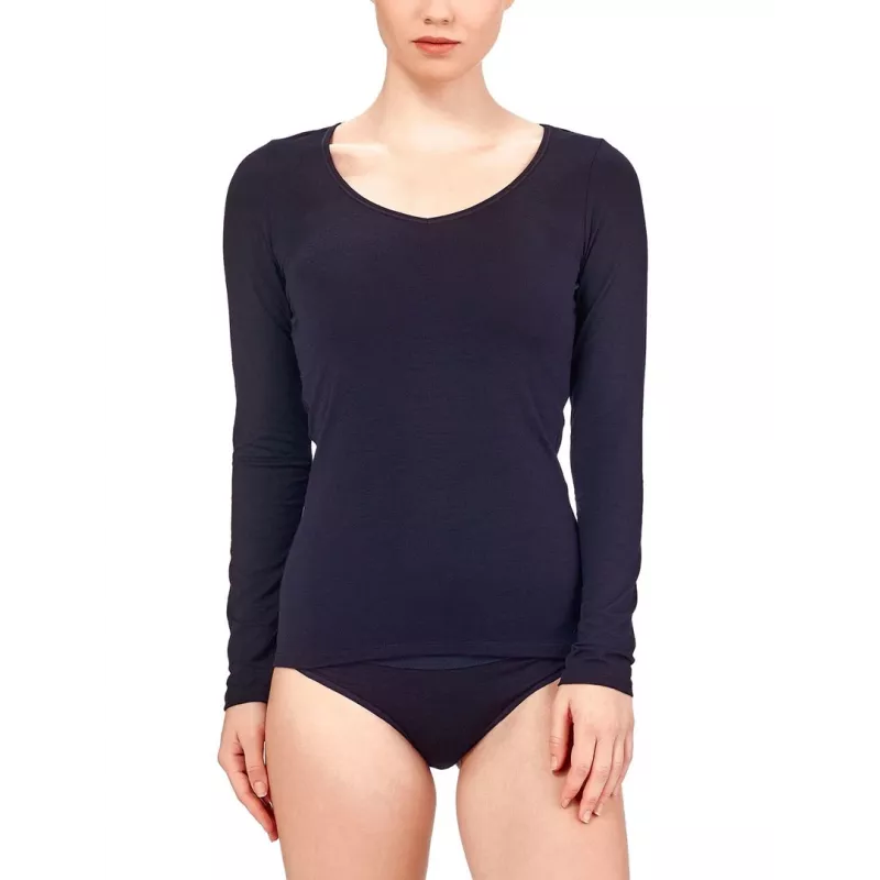 Icebreaker 103194001 dames merinowol-mix scoop-neck langarm baselayer-top - maat M