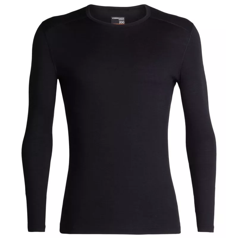 Icebreaker 200 Oasis L/S Crewe - Zwart