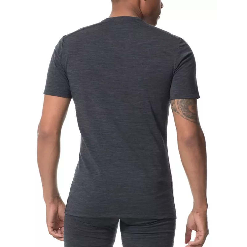 Icebreaker Anatomica S/S Crewe Base Layer T-shirt - Black/Monsoon - maat M