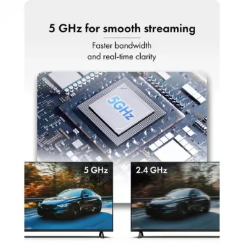 Icy Box IB-WL101 draadloze HDMI-extenderkit - USB-C naar HDMI zender & ontvanger, Full HD 1080p, 30m bereik, zwart