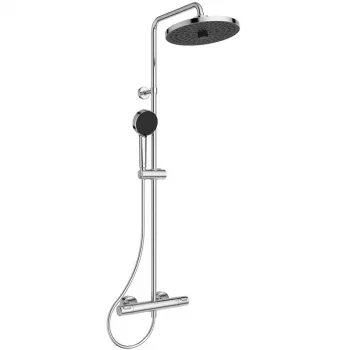 Ideal Standard Ceratherm T25+ thermostatisch douchesysteem met hoofdregendouche 260mm en handdouche 100mm, chroom