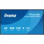 IIYAMA LH4366UHSB-B1AG 43 inch 4K UHD digital signage display, VA-paneel, 500 cd/m², 24/7 gebruik, Android 9.0, Wi-Fi, 2x 10W luidspreker