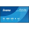 IIYAMA LH7566UHSB-B1AG 75 inch 4K UHD digital signage display met Android 11, 24/7 gebruik