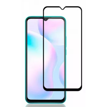iLike 2.5D Black Frame Full Glue Tempered Glass Screen Protector voor Xiaomi Redmi 9A