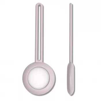 iLike AirTag silicone Keychain Loop Case roze