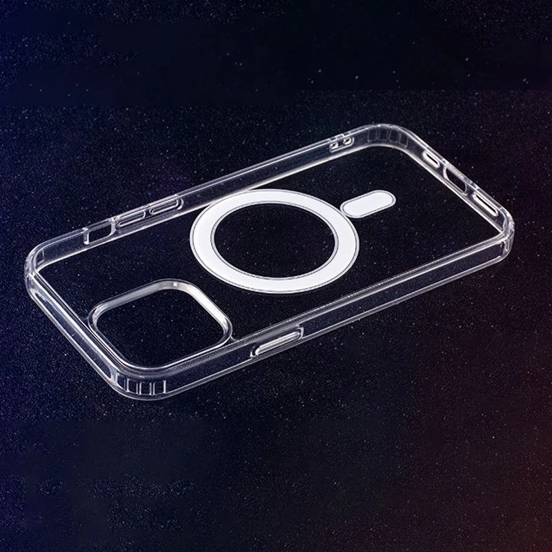 iLike Anti Shock 1,5 mm Mag Case voor Samsung Galaxy A17 4G / A17 5G Transparant Big Hole