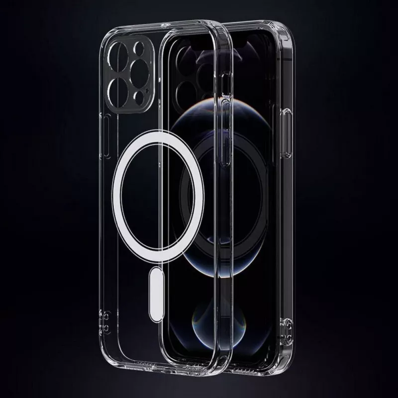 iLike Apple Case voor iPhone 16 Pro Clear Mag Cover (STR) compatibel met MagSafe transparant