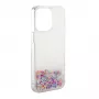 iLike Apple iPhone 13 silicone hoesje Water Glitter Rainbow