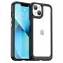 iLike Apple iPhone 14 harde hoes met gel-frame transparant zwart