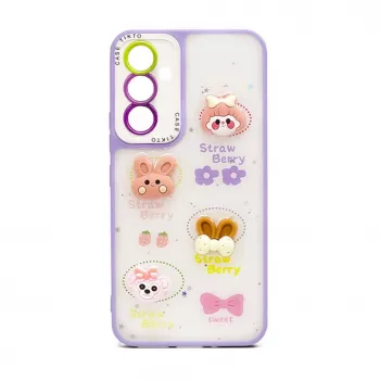 iLike Apple iPhone 15 Pro EPOXY CARTOON COVER lichtpaars